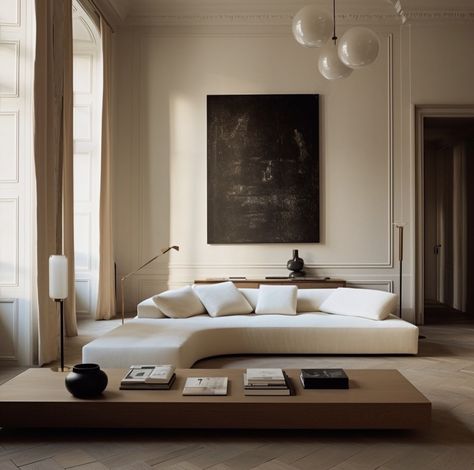 @christianelemieux Bedroom And Living Room In One, Neoclassical Interior, European Home, Mid Century Modern Living Room, 아파트 인테리어, World Of Interiors, Modern Furniture Living Room, Living Room Inspo, Living Room Inspiration