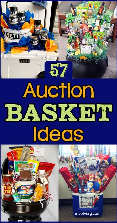 Door Prize Ideas, Auction Basket Themes, Auction Basket Ideas, Silent Auction Gift Basket Ideas, Raffle Gift Basket Ideas, Auction Gift Basket Ideas, Fundraiser Raffle, Chinese Auction, Fundraiser Baskets