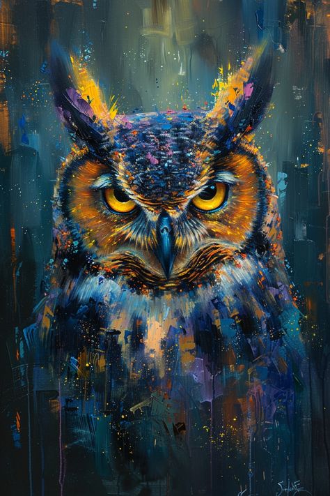 Letting my imagination run wild. A visual journey through my mind. #oilpainting #art #painting #artwork #fineart #canvas Owl Canvas Painting, Pan Pastels, Owl Canvas, My Imagination, Owl Art, Acrylic Paintings, Architecture Drawing, Brush Strokes, The Soul