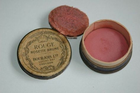 19th Century Makeup, 1800s Makeup, 1900's Makeup, 1940s Makeup, Historical Makeup, 1950s Makeup, Teenage Memories, Makeup Packaging, Makeup Ads