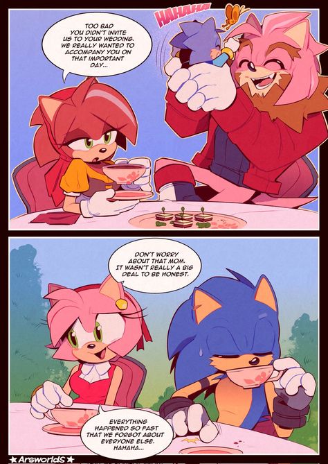 Sonic X Amy, Sonamy Comic, Princesas Disney Anime, Hedgehog Movie, Megaman X, Sonic Heroes, Sonic And Amy, Sonic Funny, Sonic Fan Characters