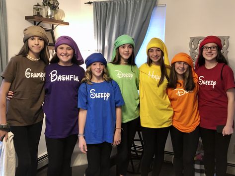 Snowwhite And The 7 Dwarfs Costumes, Seven Drawfs Group Costume, Seven Dwarfs Disneybound, Seven Dwarfs Costume Group, Seven Dwarves Costume, 7 Dwarfs Costume Diy, Seven Dwarfs Costume Diy, Snow White And The Seven Dwarfs Costumes, 7 Dwarves Costume Diy