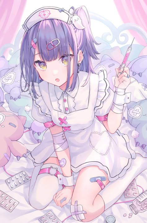 Hospitalcore Aesthetic, Nurse Drawing, Nurse Art, Art Mignon, Art Kawaii, Yami Kawaii, Cute Nurse, Nursing Clothes, Art Anime