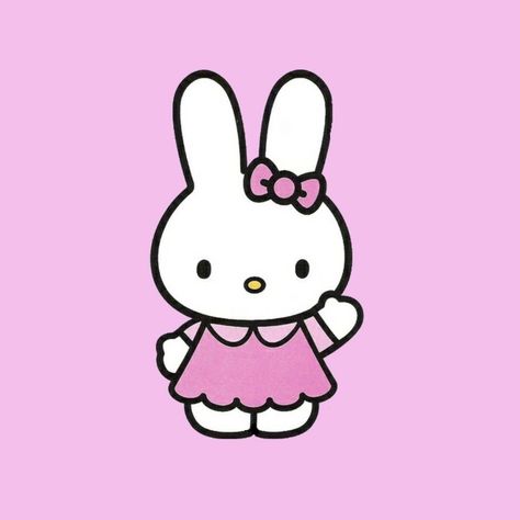 Bunny Hello Kitty, Miffy Pfp, Drawing Hello Kitty, Wallpaper Sanrio, Hello Sanrio, Kitty Pictures, Kitty Images, Hello Kitty Coloring, Kitty Drawing