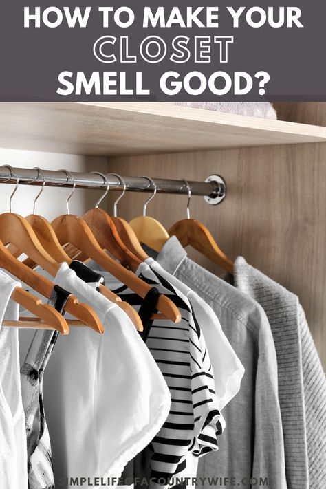 Do you ever find your house smells musty but no mold is growing? Here are 25 tried-and-true methods if your closet smells musty that will help you maintain a fresh scent in your closet. | how to make your closet smell fresh | how to make your closet smell good | how to make your clothes smell good naturally | how to make your clothes smell good diy | how to get musty smell out of closet | clothes smell musty in closet | musty closet smell how to get rid | closet smell fresh ideas Make Closet Smell Good, How To Make Linen Closet Smell Good, How To Keep Your Closet Smelling Fresh, How To Keep Closets Smelling Fresh, Closet Deodorizer Diy, Musty Closet Smell How To Get Rid, How To Get Musty Smell Out Of Clothes, How To Make Your Closet Smell Good, How To Make Clothes Smell Good