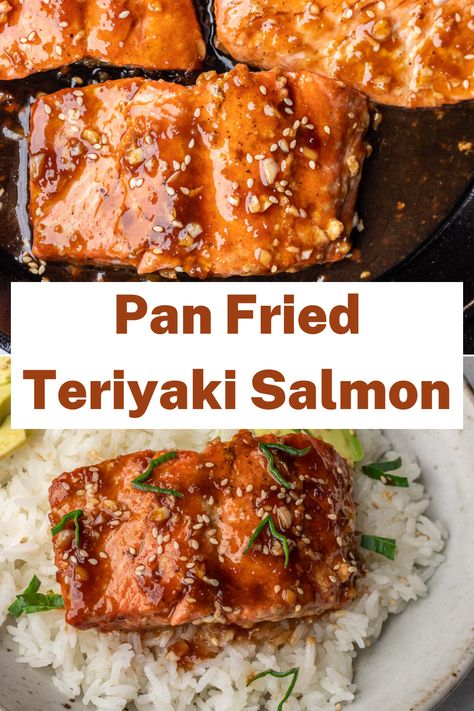 Salmon Over Rice, Fried Salmon Recipes, Salmon Recipe Pan, Lemon Butter Salmon, Salmon Teriyaki Recipe, Salmon Recipes Pan Seared, Impress Yourself, Salmon And Broccoli, Salmon Soy Sauce