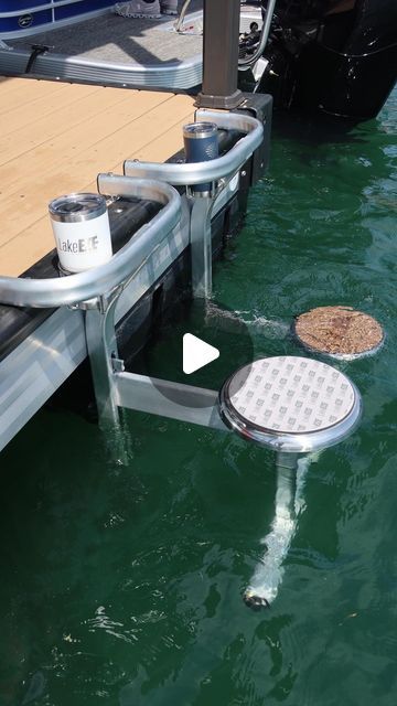 LakeEze by Kroeger Marine on Instagram: "The LakeEze Swim Stool is a MUST have for Summer 2024🤩 What are you waiting for?" Boat Dock Seating Ideas, Boat Dock Bar Ideas, Lake Hacks, Boat Ideas Diy, Lake Dock Ideas, Boat Deck Ideas, Lake Beach Ideas, Pontoon Boat Makeover Diy, Pontoon Boat Ideas