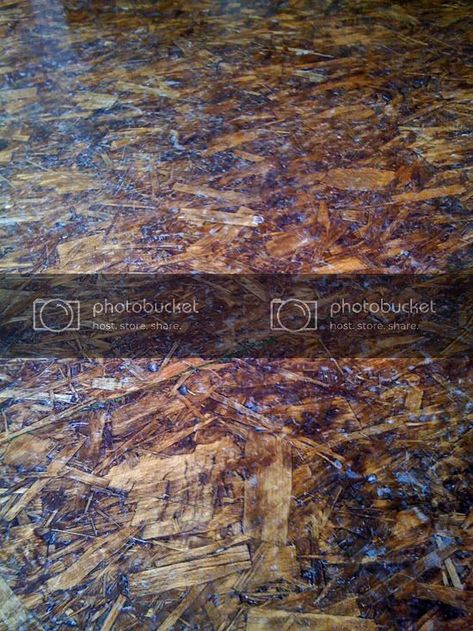 Stained Plywood Floors, Plywood Flooring Diy, Painted Osb, Osb Plywood, Osb Wood, Pallet Floors, Single Cookie, Plywood Flooring, Concrete Lamp