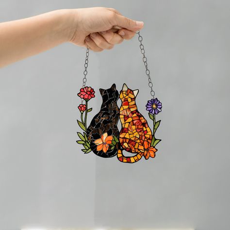 Cats And Flowers, Hippie Homes, Cat Window, Bedroom Window, Wood Acrylic, Cat Room, Natural Sunlight, Room Inspiration Bedroom, Window Hanging