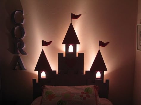 princess headboard | Princess Headboard - by J. Curtis Goforth @ LumberJocks.com ... Princess Headboard, Princess Kids Room, Diy Kids Bed, Princess Room Decor, Disney Room, Disney Rooms, Kids Bed Frames, Princess Bed, Princess Bedroom