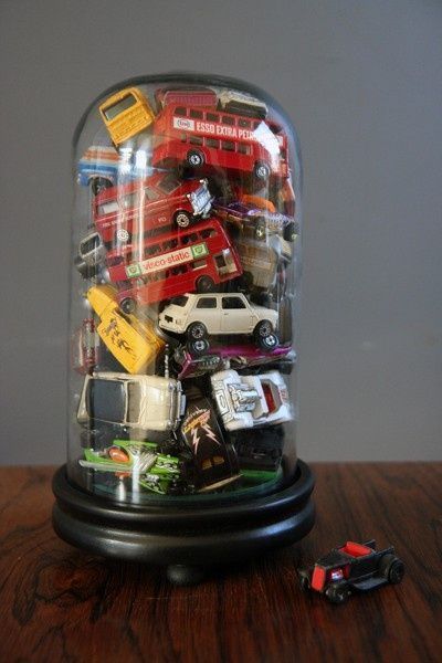 Glass Dome Display, Memory Jar, Creative Storage Solutions, Matchbox Cars, The Bell Jar, Creative Storage, Big Boy Room, Toy Cars, Cars And Trucks