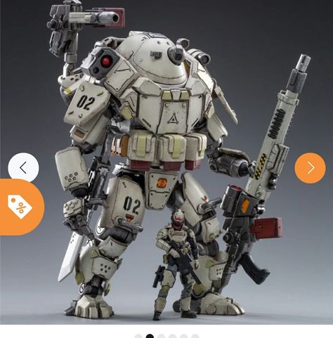 An image of a soldier standing next to a mech. These are action figures. Mecha Tanks, Space Armor, Heavy Gear, The Fallen Angel, Mech Suit, Sci-fi Armor, Arte Robot, Titanfall, New Toy