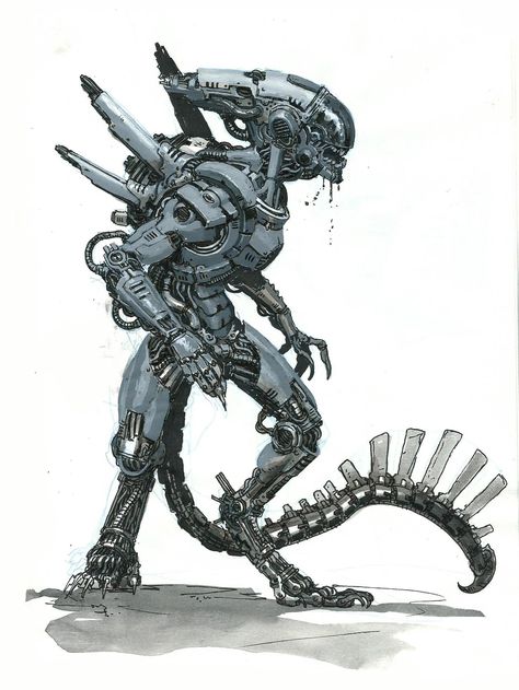 ArtStation - daily sketches, johan grenier Orochimaru Wallpapers, Alien Robot, Giger Alien, Predator Alien Art, Creature Fantasy, Alien Artwork, Arte Alien, Aliens Movie, Alien Concept