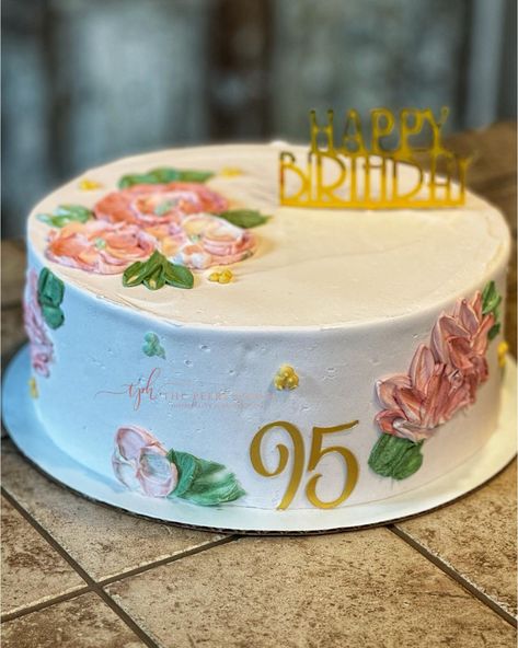 It was such an honor to make this cake. 95 years young and as beautiful as ever. Happiest of birthdays Mrs. Dixon! 💖 #cakedesign #buttercream #cake #thepeeryhouse #hospitalityisourheritage #95 #palleteknifecake 95 Birthday Cake, Happiest Of Birthdays, 95 Birthday, Buttercream Cake, Butter Cream, Birthday Cake, Cake, Birthday, Quick Saves