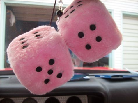 Pink Dice my mom had these hanging from her mirror in the car Car Dice, Pink Dice, Aesthetic Car Accessories, Savon Diy, Pink Cars, Girly Car Accessories, Car Deco, Cool Car Accessories, Aesthetic Car