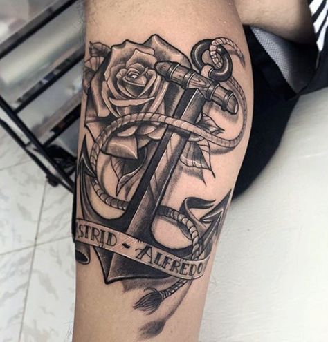 Male With Anchor Tattoo Anker Tattoo Design, Navy Tattoos, Anchor Tattoo Design, Anker Tattoo, Anchor Tattoos, Nautical Tattoo, Disney Tattoo, Anchor Tattoo, Ship Tattoo