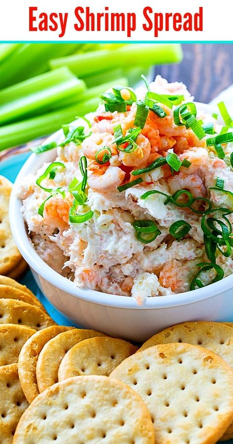 Shrimp On Crackers, Can Shrimp Recipes, Recipes With Canned Shrimp, Shrimp Spread For Crackers, Salad Shrimp Appetizer, Canned Shrimp Recipes, Italian Cakes Traditional, Shrimp Pate, Seafood Appetizers Easy