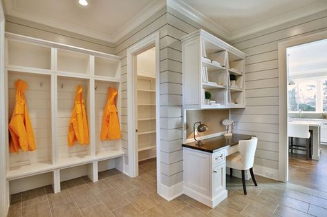 Mudroom with custom built in coat racks and bench seating Entryway Interior, Mudroom Lockers, Coat Storage, Mudroom Ideas, Garage Storage Shelves, Narrow Hallway Decorating, Westport Ct, Mud Room Storage, Mudroom Design