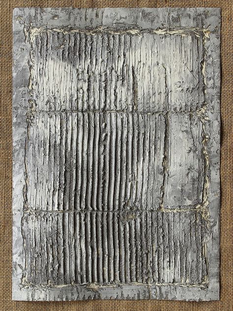 Christian Hetzel, Concrete Painting, Aluminum Foil Art, Abstract Painting Techniques, Paper Collage Art, Concrete Art, Grey Art, Encaustic Art, Encaustic Painting