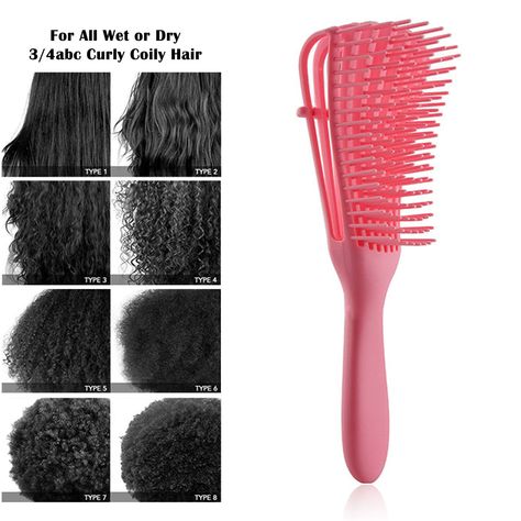 Detangling Brush For Curly Hair, Brush For Curly Hair, 3b Curly Hair, Detangle Brush, Black Natural Hair, Curly Hair Brush, Massage Brush, Detangling Brush, Feminine Hygiene