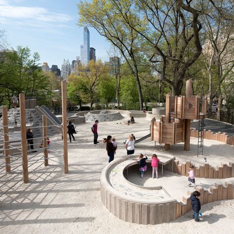 Adventure Playground - Restoration Projects - The Official Website of Central Park NYC Playgrounds Architecture, Adventure Playground, Swedish Cottage, Lake Furniture, Central Park Nyc, Architecture Concept Diagram, Park Playground, Enjoy Winter, Playground Design