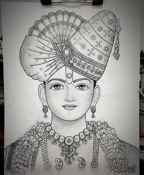 Shriji Maharaj Sketch Shivaji Maharaj Sketch Pencil Easy, Swaminarayan Drawing, Swaminarayan Drawing Easy, Chhatrapati Shivaji Maharaj Sketch, Swaminarayan Drawing Sketch, Sambhaji Maharaj Sketch, Swaminarayan Sketch, Shivaji Maharaj Sketch Pencil, God Sketch