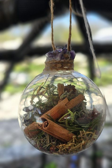 Confidence Witch Ball Rose Petals, Cinnamon, Pink Salt, Basil & Rosemary.  Witch ball made with intention for confidence  Each glass globe is handmade in our shop using natural herbs, flowers, stones, plants, and resins/or salts housed right here in our apothecary. Our witch balls carefully handcrafted with a divine purpose so with that said please choose which ever one calls to you. You can have multiple witch balls to hang in your home for protection from negative energies for both you and your loved ones, used on an altar, great to hang from a tree/plant as a decretive energy source or even used when performing religious ceremonies. We bless them all with protection, love, and light during creation and right before carefully packaging them up to you. A little history In medieval times, Herbal Tea Remedies, Witch Balls, Pagan Yule, Witch Ball, Tea Remedies, Divine Purpose, Spiritual Candles, Seed Shop, Witchy Crafts