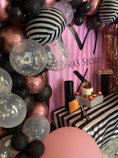 Juicy Couture Birthday Party Ideas, Victoria Secret Party Ideas, Victoria Secret Themed Party, Victoria Secret Sweet 16, Victoria Secret Birthday Party Theme, Victoria Secret Bday Theme, Victoria Secret Birthday, Victoria’s Secret Party Theme, Victoria Secret Pink Party