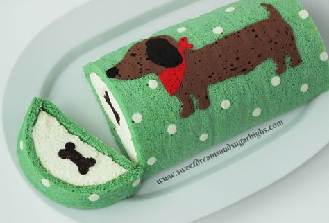 Cake Roll Recipes With Design, Christmas Cake Roll Recipes, Decorated Roll Cake, Patterned Cake Roll Recipes, Peppermint Roll Cake, Christmas Swiss Roll Cake, Decorated Swiss Roll Cake, Cute Roll Cake, Christmas Roll Cake