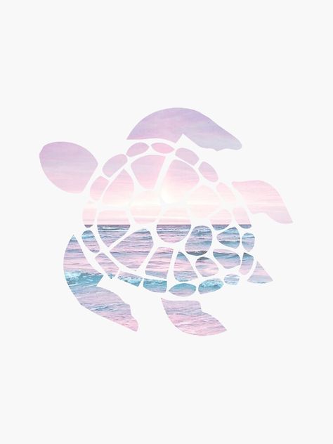 "Sea Turtle Pink Beach" Sticker by livpaigedesigns | Redbubble International Wallpaper, Sea Turtle Wallpaper, Turtle Background, Cute Backrounds, Tiktok Wallpaper, Tie Dye Wallpaper, Turtle Wallpaper, Pink Turtle, Turtle Sea