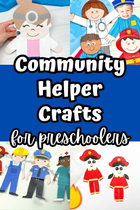 This list of community helper crafts for preschoolers is a great resource for teachers and parents seeking fun and educational DIY activities! Perfect for lesson planning, unit studies, or a themed home learning day. These activities educate kids about the roles of community helpers, making learning engaging and accessible. Ideal for integrating into your preschool curriculum, these crafts are excellent educational tools and provide a hands-on approach to learning about societal roles. List Of Community Helpers, Community Helpers Art, Community Helpers Activity, Community Helpers Preschool Crafts, Community Helpers Crafts, Community Helpers Preschool Activities, Community Helpers Theme, Community Helpers Preschool, Crafts For Preschoolers