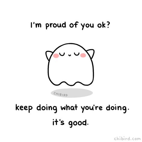 Sometimes we just need to hear someone say they’re proud. ❤ I’m back from vacation, ready to work on making more positive comics! :D Instagram | Patreon | Webtoon Kawaii Quotes, Cheer Up Quotes, Cute Puns, Im Proud Of You, Cute Inspirational Quotes, Vie Motivation, Up Quotes, Cute Messages, Super Quotes