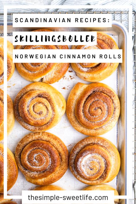 Scandinavian Cinnamon Rolls, Norwegian Cinnamon Rolls, Norwegian Baking Recipes, Norwegian Cinnamon Buns, Norwegian Christmas Food, Scandinavian Pastries, Scandinavian Sweets, Norwegian Breakfast, Norwegian Baking