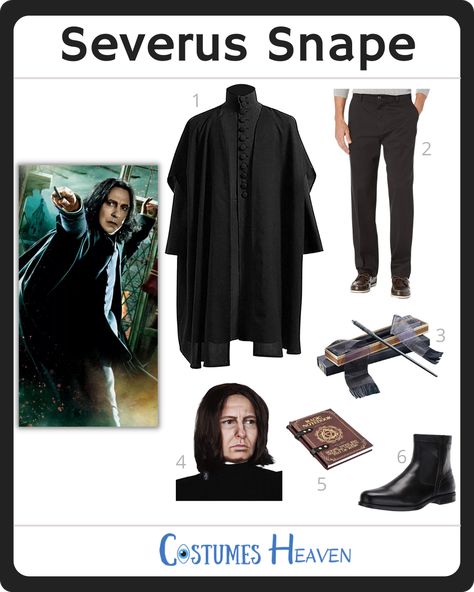 Professor Snape Costume, Snape Costume Diy, Harry Potter Cosplay Costumes, Severus Snape Outfit, Severus Snape Costume, Snape Outfit, Snape Costume, Snape Cosplay, Dobby Costume