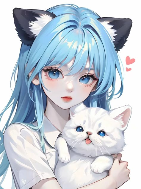 Seni Korea, Aesthetic Profile Picture Cartoon Soft, Anime Show, Anime Woman, Hd Anime, Images Kawaii, Image Chat, Blue Anime, 75th Birthday