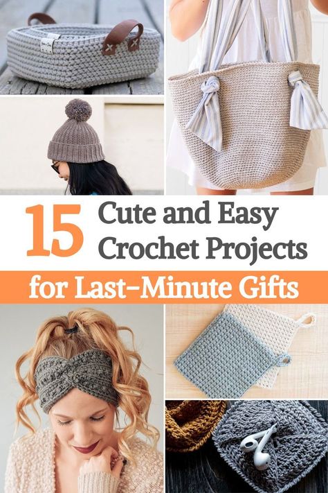 Maybe you feel like you're a gift procrastinator or maybe someone new showed up on your Christmas list at the last minute and you need to prepare something quick.Fear not, this list of crochet patterns is perfect for last-minute crochet gifts! These trendy styles will appeal to the recipient and are perfect for last-minute gifts. They are some patterns that we think would make fun and treasured gifts, plus they are quick and easy to make, perfect for last-minute crochet gift ideas! Quick Crochet Gifts Last Minute, Crochet Gift Ideas For Beginners, Quick Crochet Gifts For Friends, Crochet Birthday Gifts Friends, Small Quick Crochet Gifts, Things To Crochet For Gifts, Quick Crochet Birthday Gifts, Diy Crochet Gifts For Friends, Crochet Coworker Gifts