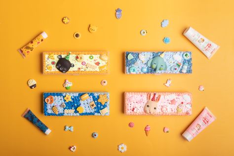 Decoden pencil case | creative decoden craft DIY kits Decoden Pencil Case, Diy Pencil Case, Craft Decor, Cases Diy, Craft Diy, Diy Crafts For Kids, Diy Kits, Pencil Case, Diy For Kids