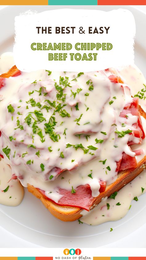 Chipped Beef On Toast, Creamed Chipped Beef, Dried Beef, Different Types Of Bread, Chipped Beef, Creative Snacks, Toasted Bread, Easy Cream, Bread Serving