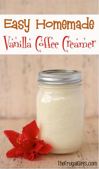 Homemade Vanilla Coffee Creamer, Homemade Coffee Creamer Recipe, Diy Coffee Creamer, Vanilla Coffee Creamer, Homemade Coffee Creamer, Coffee Creamer Recipe, Creamer Recipe, Easy Coffee Recipes, Homemade Coffee