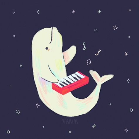 LOL This musical beluga is amusing. Gif by Yasislas (https://giphy.com/gifs/animation-2d-piano-xUPGcp084aN0TS7XdC) Animation Storyboard, Music Love, New Wallpaper, 3d Animation, Music Notes, Animation Art, Music Art, Art Pictures, Piano