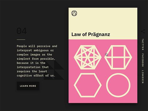 Law of pragnanz Law Of Pragnanz, Seat At The Table, Cognitive Psychology, At The Table, Simplest Form, Creative Professional, Persian, Psychology, Web Design