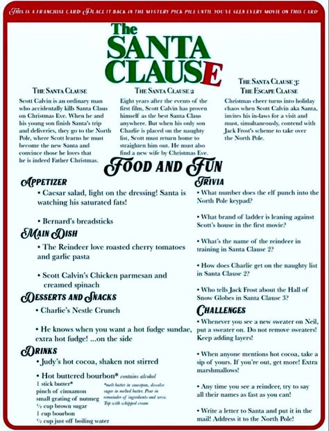 Christmas Movie Food Theme, Family Movie Night Themes, Elf Themed Christmas Party, Movie Bingo, Theme Dinners, Themed Meals, Disney Themed Movie Night, Movie Dinner, Disney Movie Night Dinner