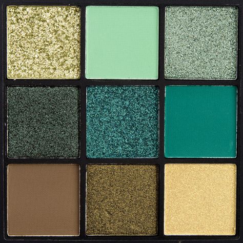 Green Eyeshadow Palette Aesthetic, Eyeshadow Palette Swatches, Rainbow Eyeshadow Palette, Makeup Playlist Cover, Makeup Playlist, Huda Eyeshadow Palette, Eyeshadow Palette Aesthetic, Green Eyeshadow Palette, Huda Eyeshadow