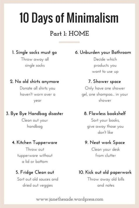 Minimalism Challenge, Minimalism Living, Becoming Minimalist, Minimalism Lifestyle, House Cleaning Checklist, Organize My Life, Vie Motivation, Household Cleaning Tips, Cleaning Organization