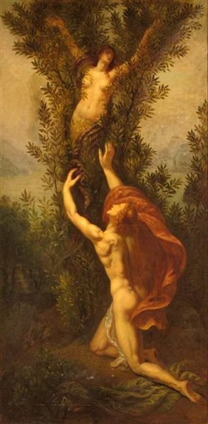 Armand Point (1861 – 1932) Daphne and Appollo Apollo And Daphne, Ovid Metamorphoses, God Apollo, Laurel Tree, Greek Myth, Greek Mythology Art, Roman Mythology, Greco Roman, Mythology Art