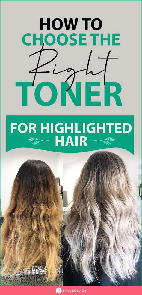 Highlight Toner Colors, Different Toner For Blondes, Green Toner For Hair, Toner Ideas For Blonde Hair, Ash Toner On Brown Hair Blonde Highlights, Diy Hair Toner Blonde, Hair Color For Brassy Hair, Toner For Brunette Balayage, Different Hair Toner Colors