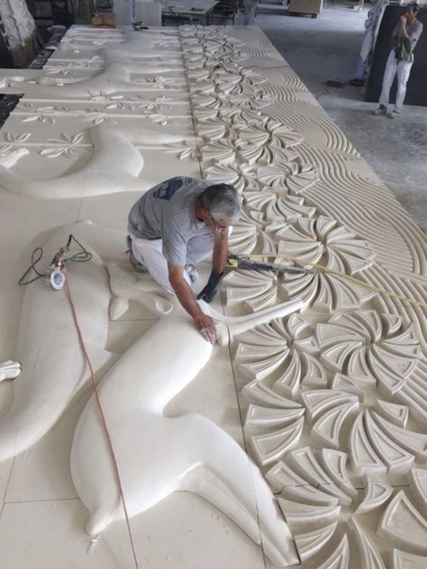 Cnc Furniture Plans, Limestone Wall, Wall Tiles Design, Wall Panel Design, Wall Texture Design, Clay Wall Art, Bungalow Design, Wall Trim, Plaster Art