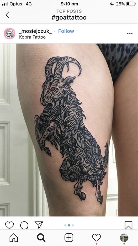 Goat Traditional Tattoo, Chupacabra Tattoo, Black Goat Tattoo, Black Phillip Tattoo, Traditional Goat Tattoo, Tattoo Goat, Goat Tattoo, Lamb Tattoo, 22 Tattoo