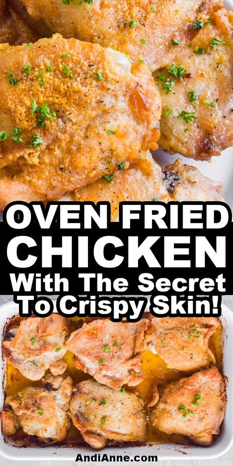 Bake Fried Chicken Oven, Easy Oven Fried Chicken Drumsticks, Oven Fried Chicken Drumsticks Crispy, Oven Fried Chicken Recipes Crispy, Oven Fried Chicken Legs Recipes, Crispy Chicken In Oven, Oven Baked Chicken Leg Quarters Crispy, Crispy Chicken In The Oven, Oven Baked Chicken Pieces