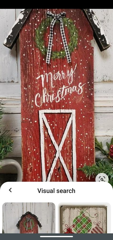 Rustic Wooden Crafts Ideas, Country Christmas Wood Crafts, Christmas Barnwood Signs, Wood Crafts Artwork, Winter Signs Wooden Porch, Wood Crafts Christmas Project Ideas, Christmas Tree Signs Wood, Pallet Wood Christmas Decor, Wooden Christmas Signs Diy Rustic Wood